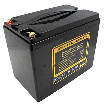 Аккумулятор LiFePO4 24v30ah 720w max пластик